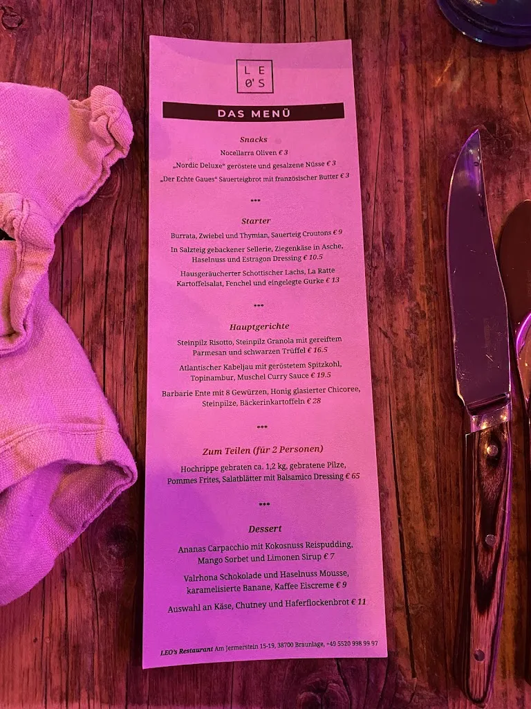 Menu_Restaurant LEO'S_Braunlage_image_1