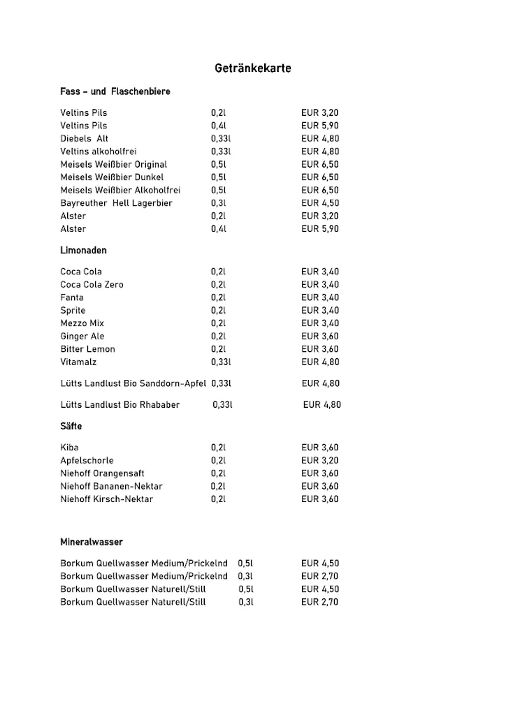 Menu_Restaurant Klein & Fein_Borkum_imagen_1
