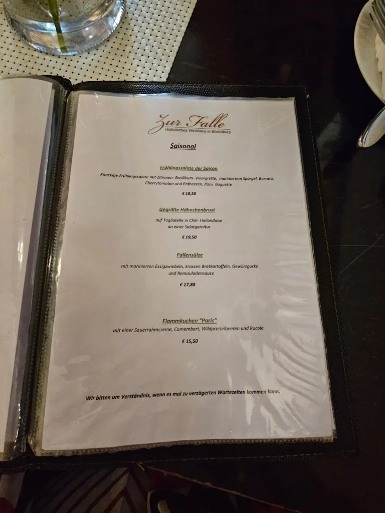 Menu_Zur Falle, Historisches Wirtshaus Inh. Yvonne Dazenko_Bückeburg_immagine_2