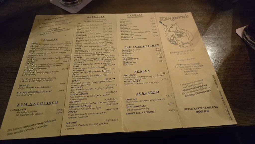Menü_Gaststätte Känguruh_Bückeburg_Bild_1