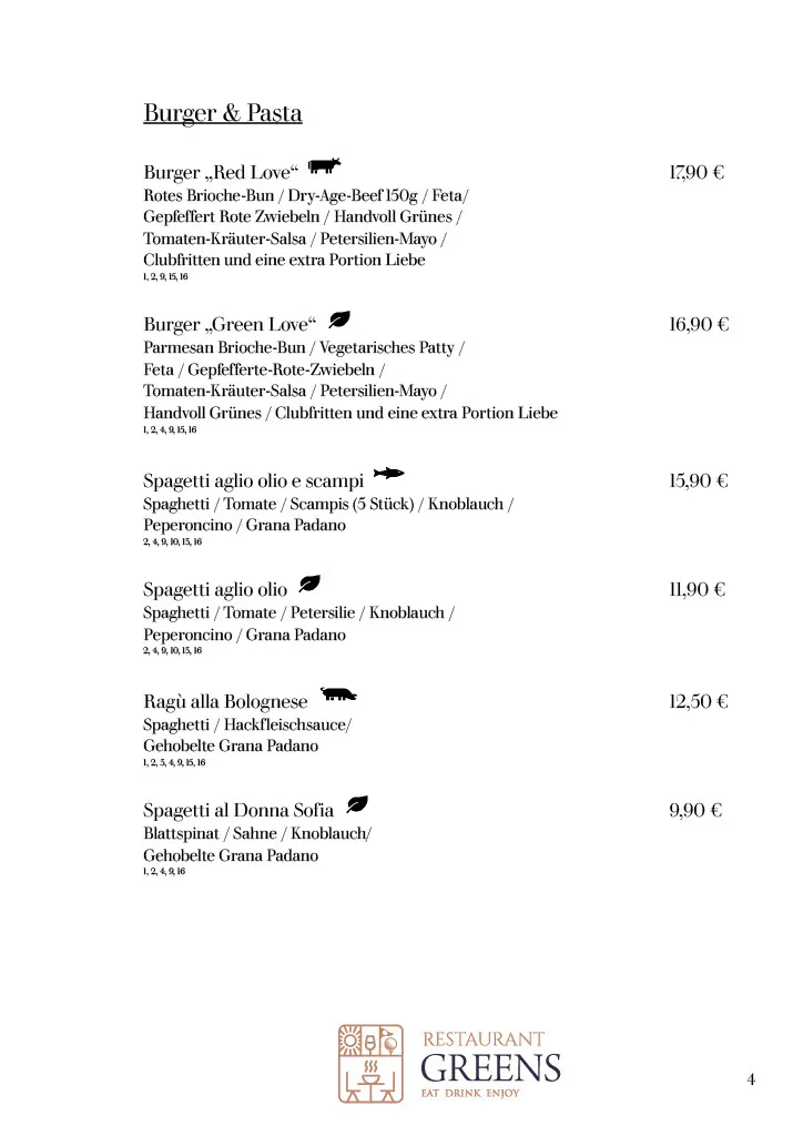 Menu_Greens Restaurant und Partyservice_Nordheide_immagine_1