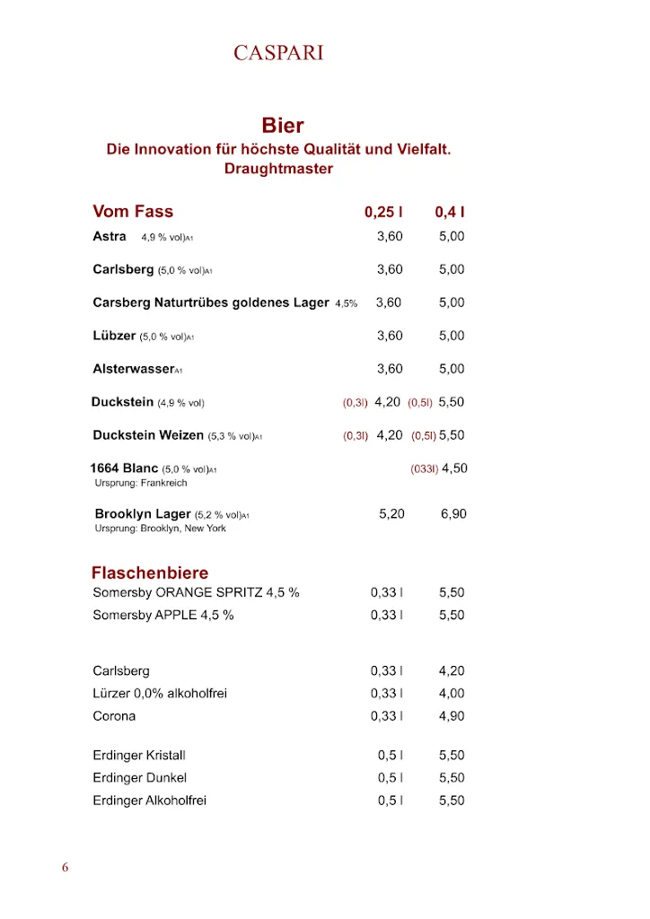 Menu_Caspari Restaurant - Café | Bar | Restaurant - Buchholz in der Nordheide_Nordheide_image_1