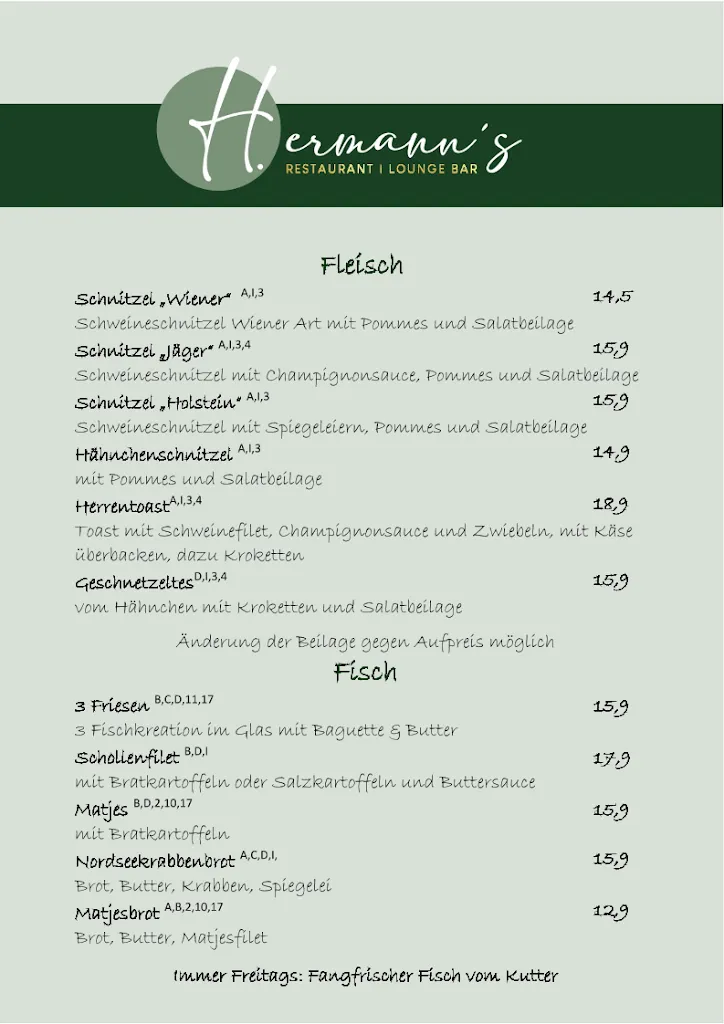 Menu_Hermann’s Restaurant | Lounge Bar_Butjadingen_immagine_1