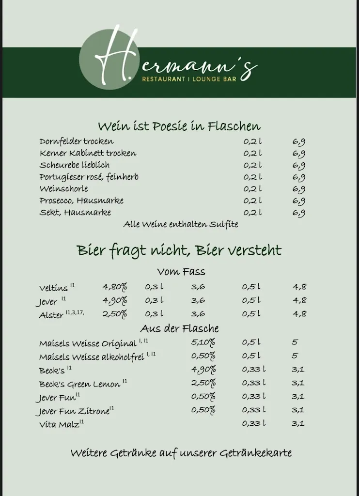 Menu_Hermann’s Restaurant | Lounge Bar_Butjadingen_immagine_2