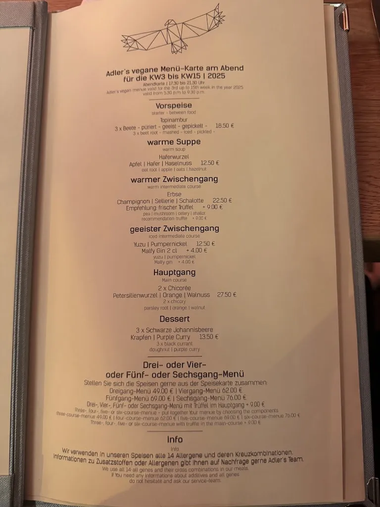 Menu_Restaurant ZUM ADLER_Bünde_image_1