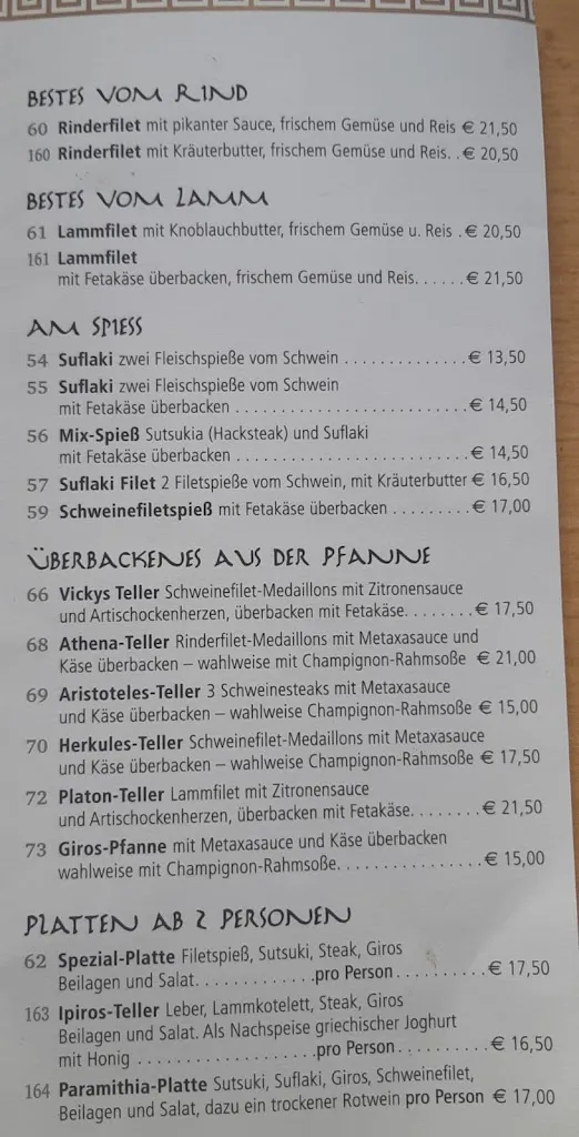 Menu_Restaurant Olympia_Bünde_immagine_1