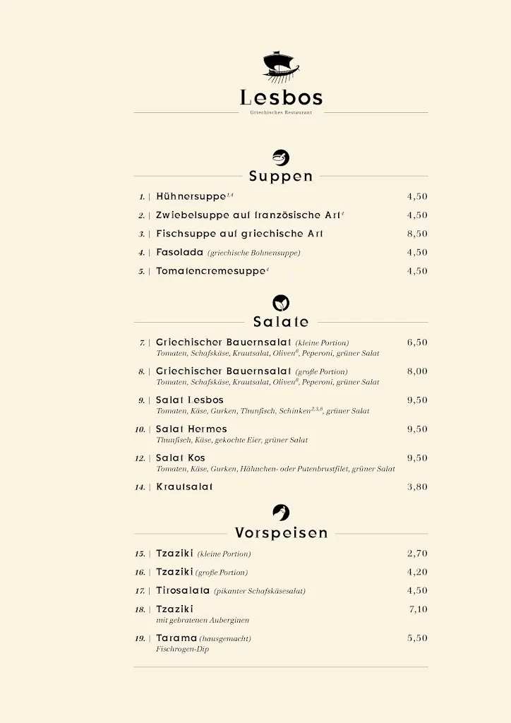Menu_Restaurant Lesbos_Cloppenburg_image_1