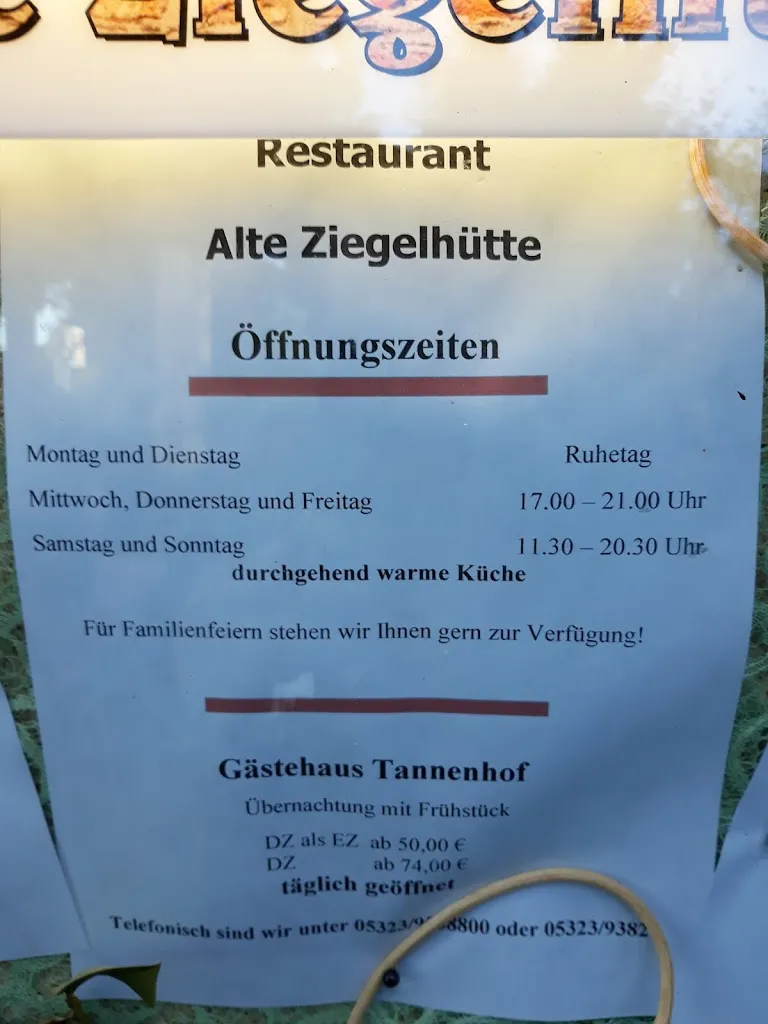 Menu_Alte Ziegelhütte_Clausthal-Zellerfeld_immagine_2