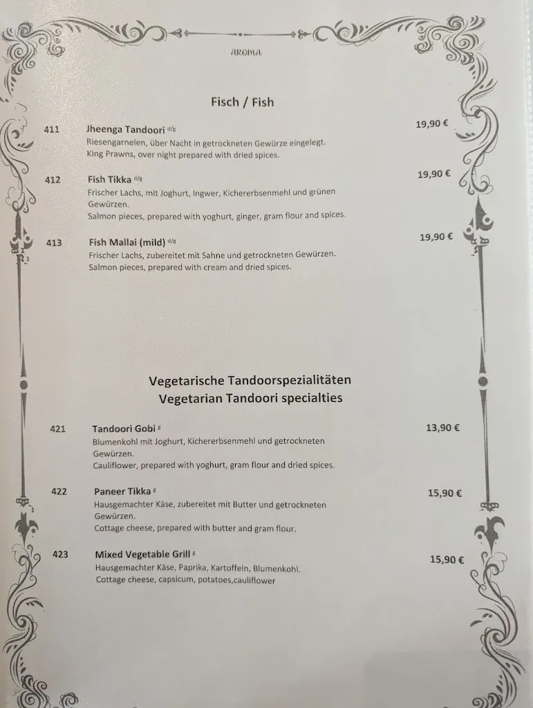 Menu_Aroma CLZ- Indische Spezialitäten_Clausthal-Zellerfeld_image_4