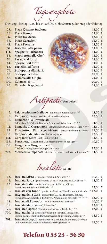 Menu_Pizzeria Da Mario Inh. Antonio Viola_Clausthal-Zellerfeld_immagine_2