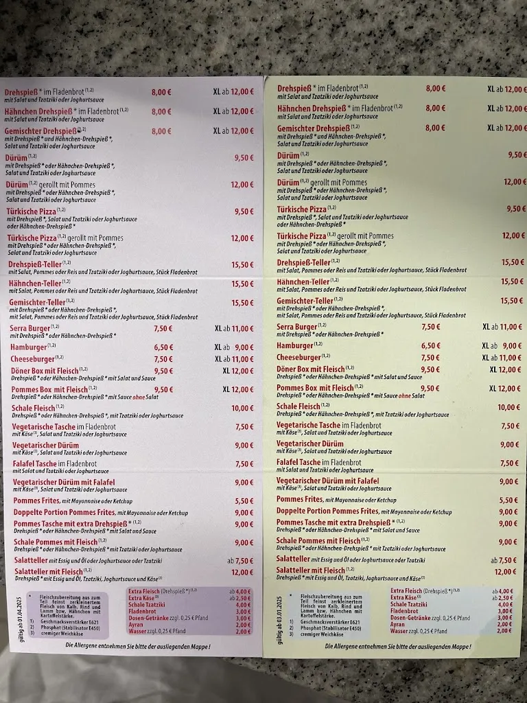 Menu_Serra Döner Clausthal_Clausthal-Zellerfeld_image_1