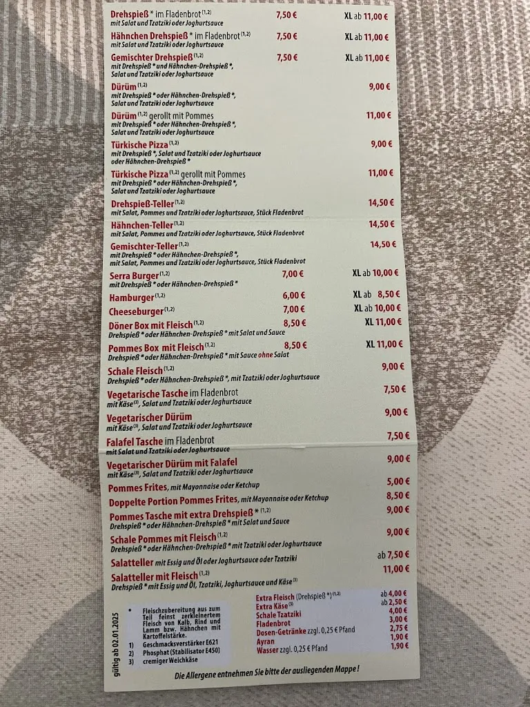 Menu_Serra Döner Clausthal_Clausthal-Zellerfeld_image_2