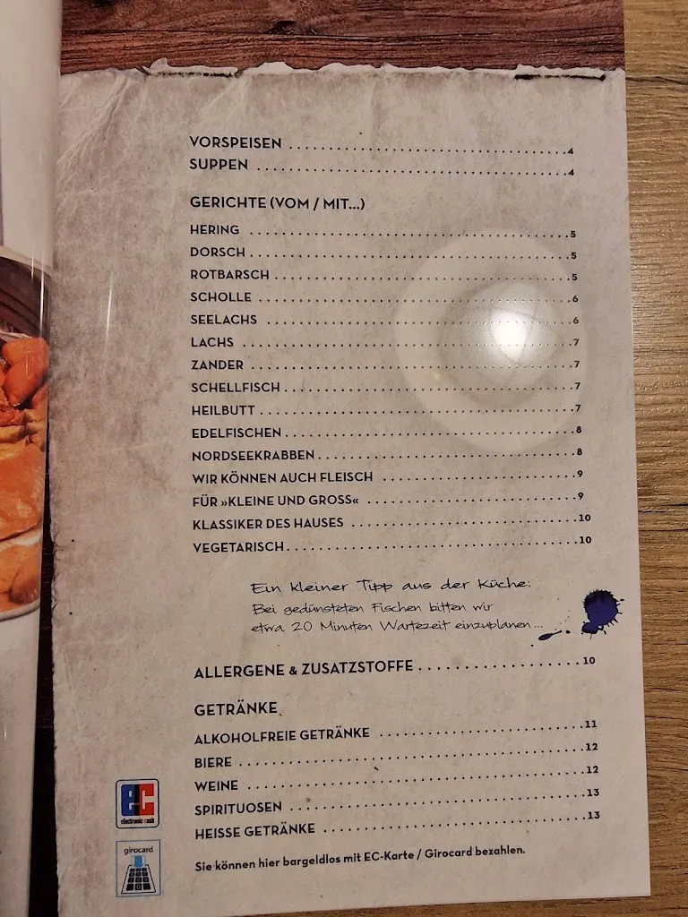 Menu_Die kleine Fischkiste Restaurant_Cuxhaven_immagine_3