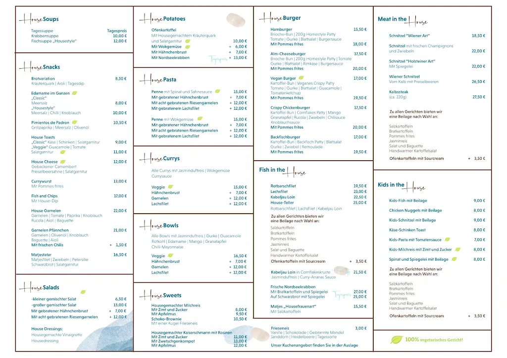 Menu_Beach House - Restaurant, Cafe, Bar_Cuxhaven_image_1