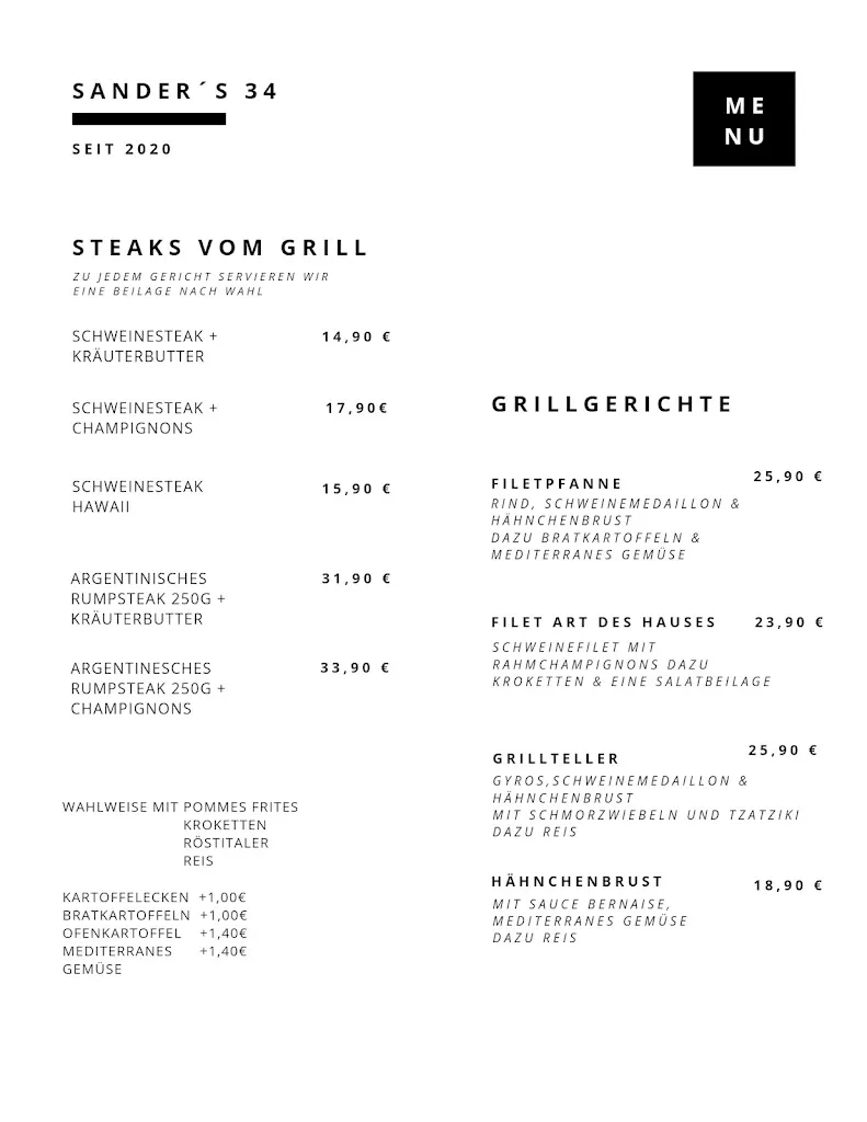 Menü_Sander's 34_Dinklage_Bild_4