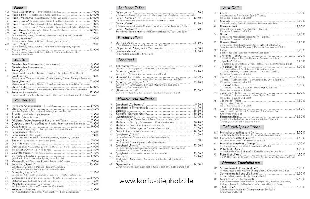 Menu_Restaurant Korfu_Diepholz_immagine_1