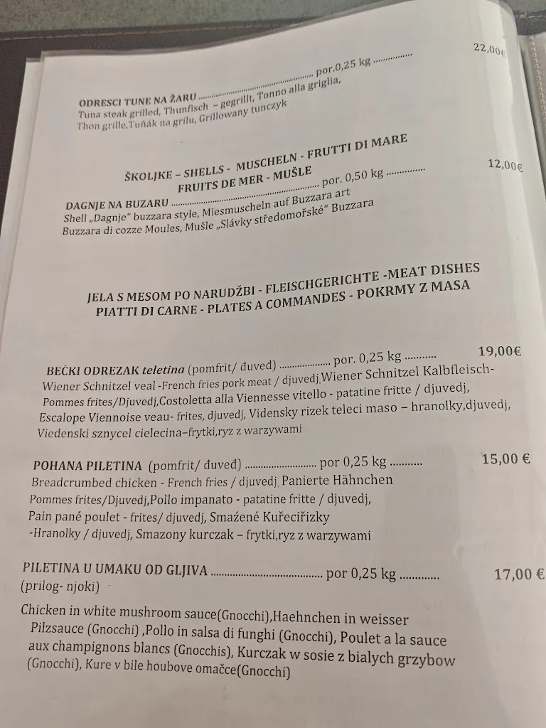 Menu_Restaurant Palma Drage_Croatia_immagine_1