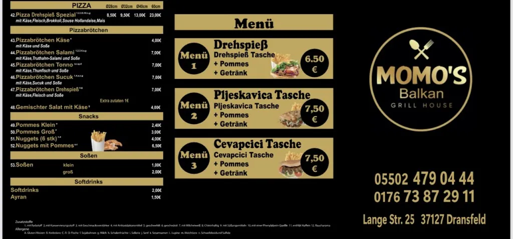 Menu_Momo'S BalkanGrill House_Dransfeld_immagine_3
