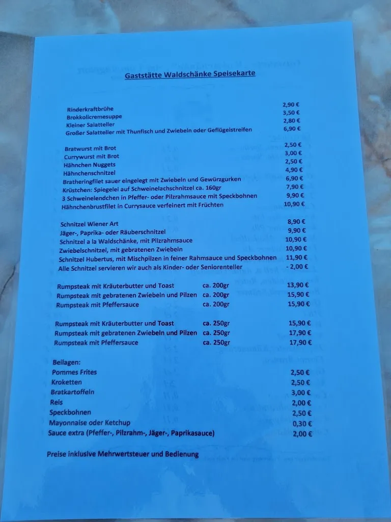 Menü_Gaststätte Waldschänke_Kluse_Bild_1