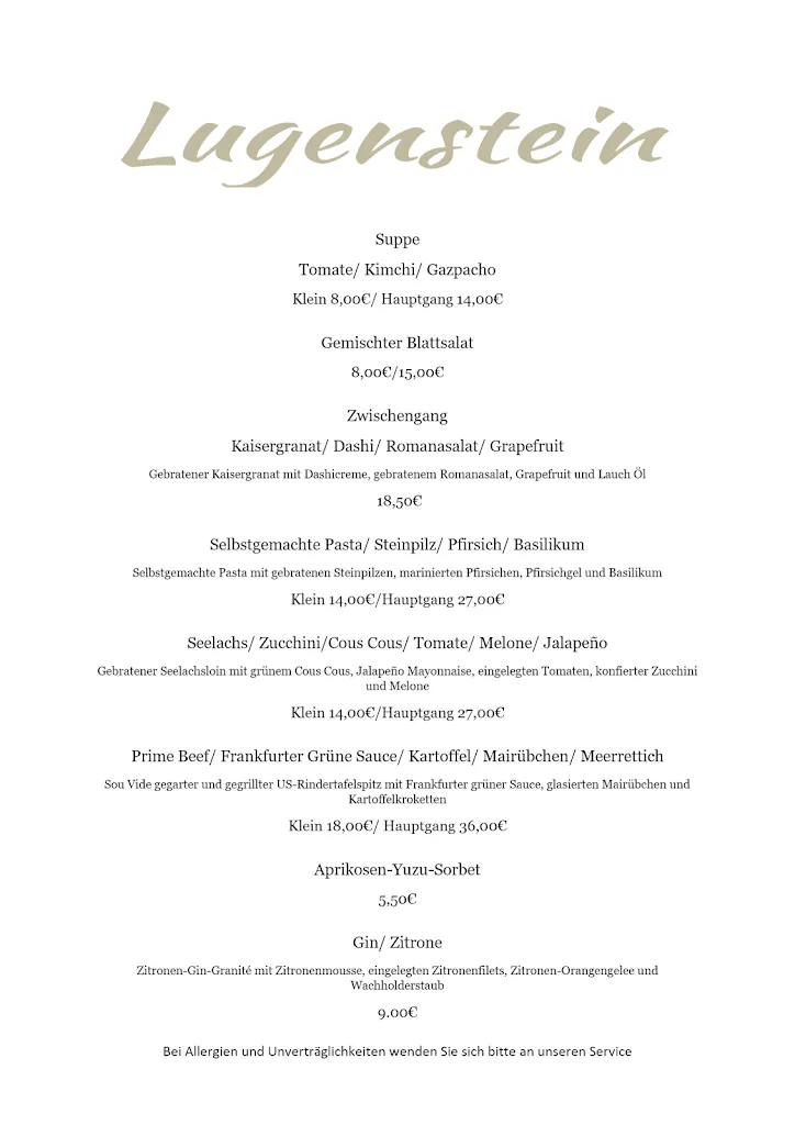 Lugenstein ristorante a (Aller)