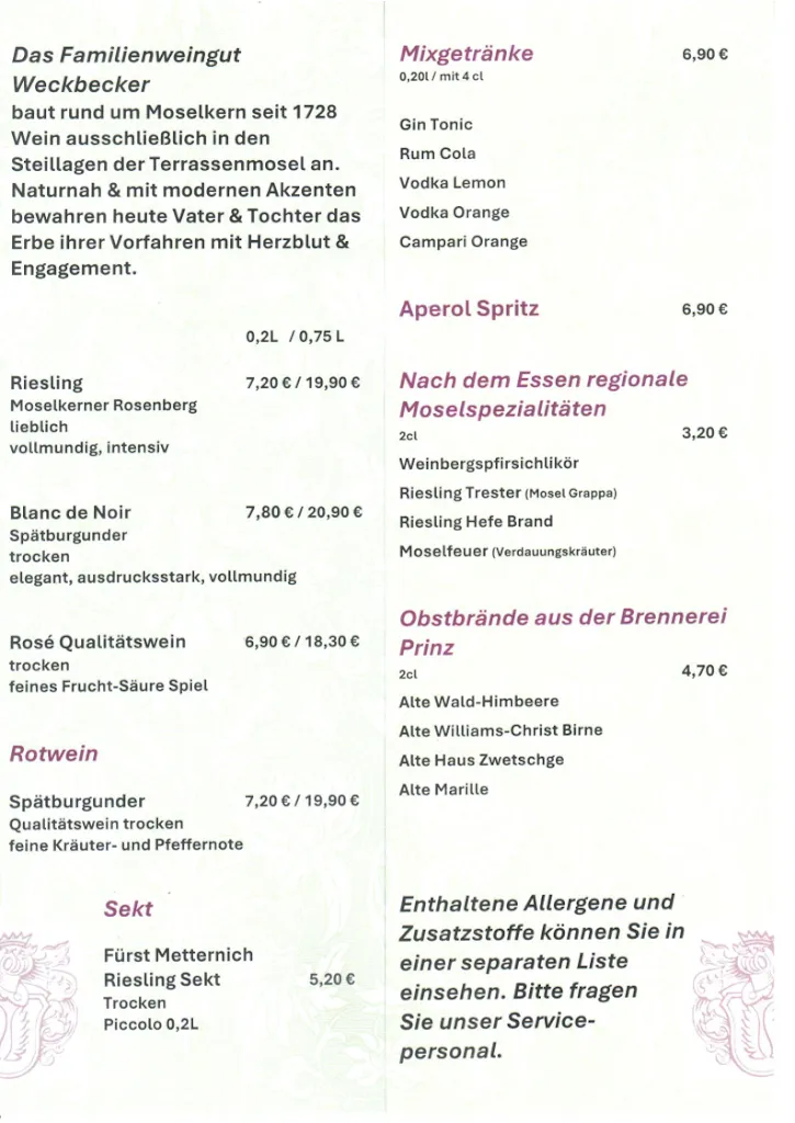 Menu_Historisches WEINHAUS der Ehrenburger Ritterschaft_Brodenbach_immagine_2