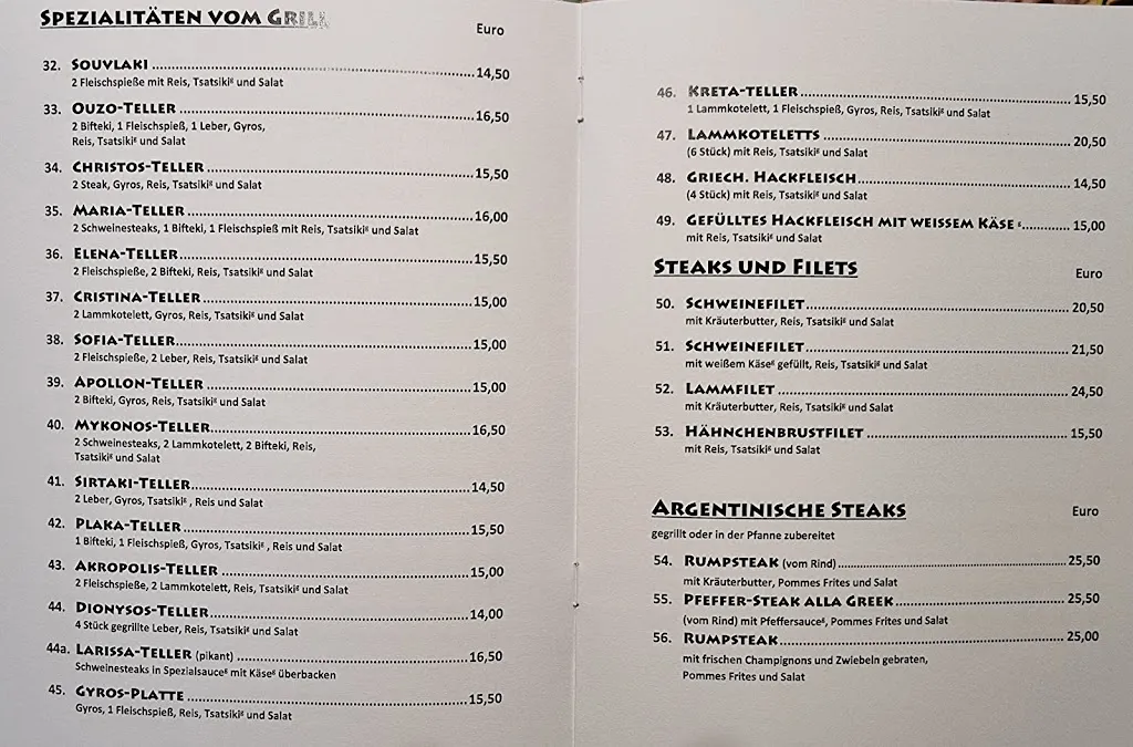 Menu_Restaurant Athen‘s_Edewecht_immagine_1