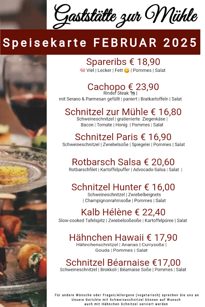 Menu_Gaststätte Zur Mühle Fam. Schwidder_Emsbüren_image_2