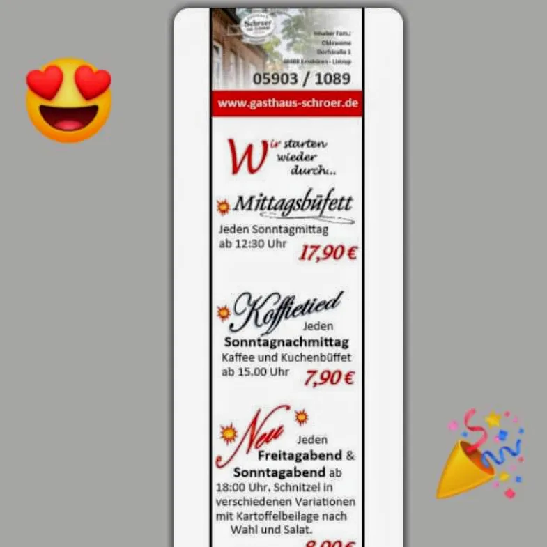 Menu_Altes Gasthaus Schröer_Emsbüren_immagine_1