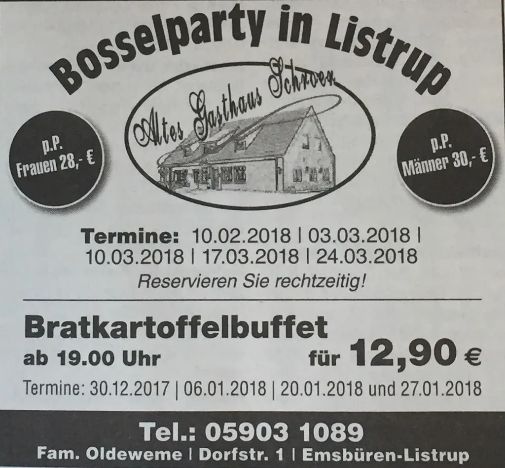 Menu_Altes Gasthaus Schröer_Emsbüren_immagine_2