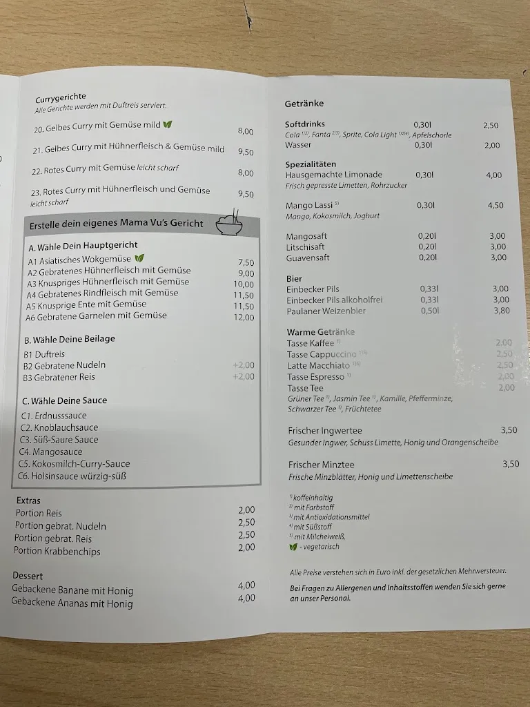 Menu_Mama Vu´s_Einbeck_immagine_1