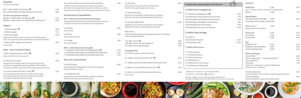 Menu_Mama Vu´s_Einbeck_immagine_2
