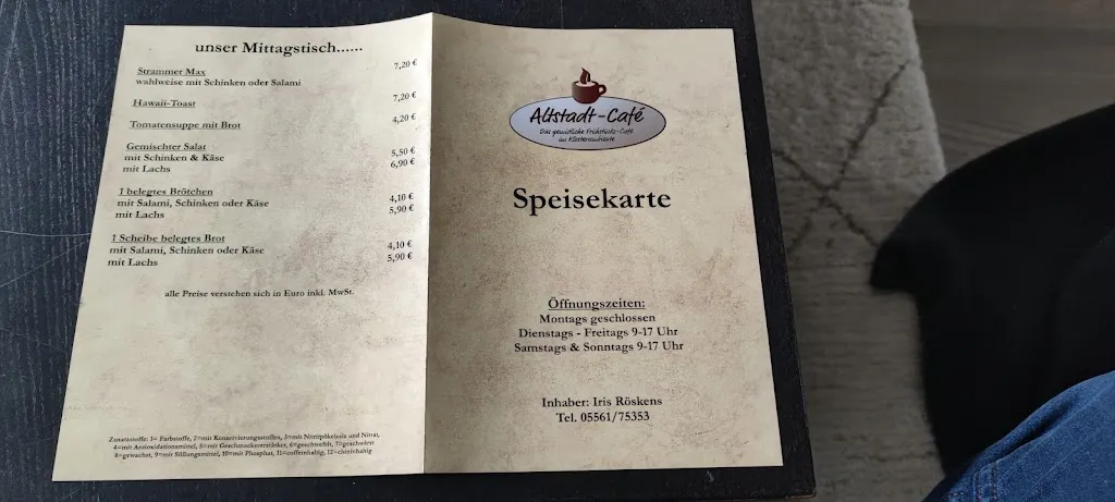 Menu_Altstadt Café_Einbeck_immagine_4
