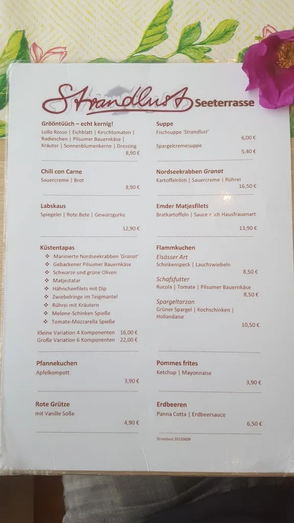Menu_Restaurant Strandlust_Emden_image_1