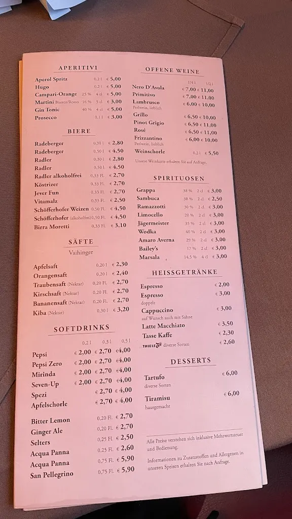 Menu_Restaurant La Trattoria_Emden_image_3