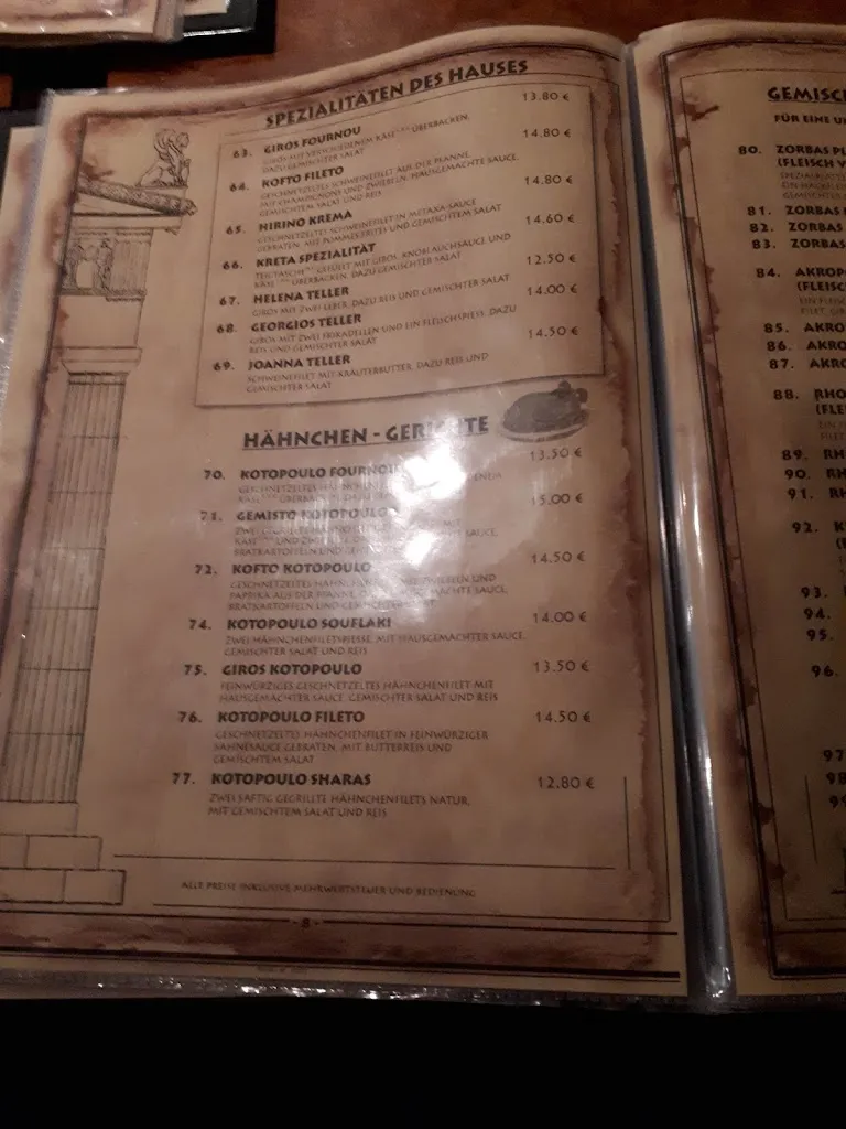 Menu_Restaurant Zorbas_Emden_immagine_2