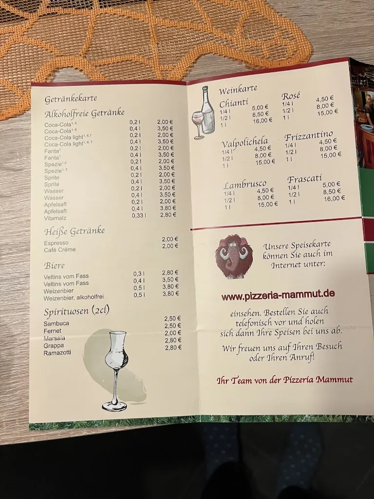 Menu_Pizzeria Mammut am Wall_Emden_image_1