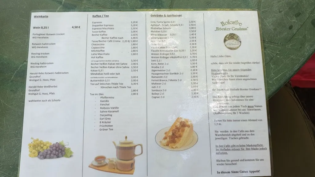 Menu_Hofcafe/Horster Grashaus_Friedeburg_immagine_1