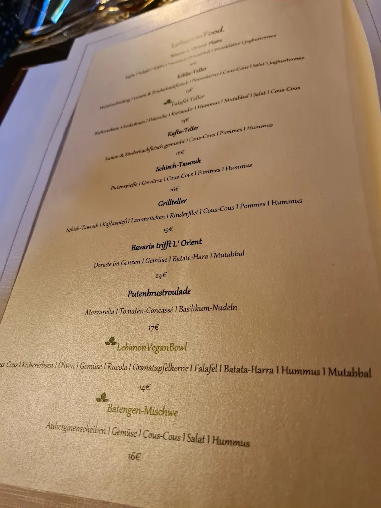 Menu_L‘ Orient libanesisches Restaurant Wilhelmshaven_Wilhelmshaven_image_2