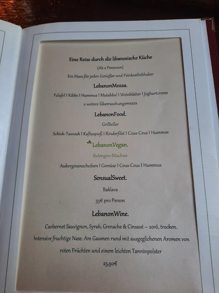 Menu_L‘ Orient libanesisches Restaurant Wilhelmshaven_Wilhelmshaven_image_3