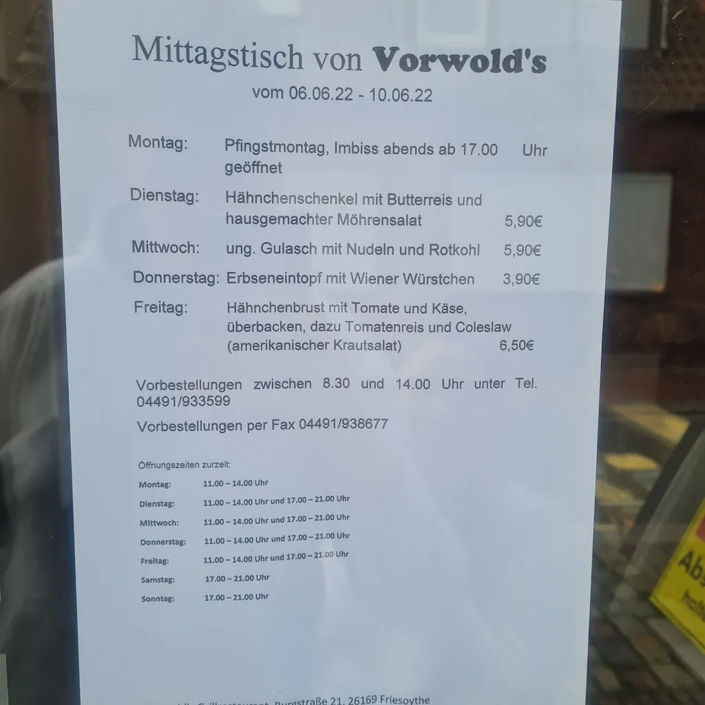 Menu_Vorwold's Grillrestaurant_Friesoythe_image_1