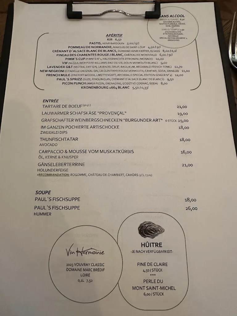 Menu_Paul's Brasserie_Essen_image_2