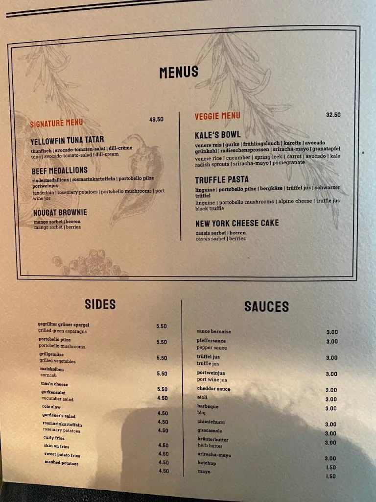 Menu_The ASH Essen_Essen_image_1