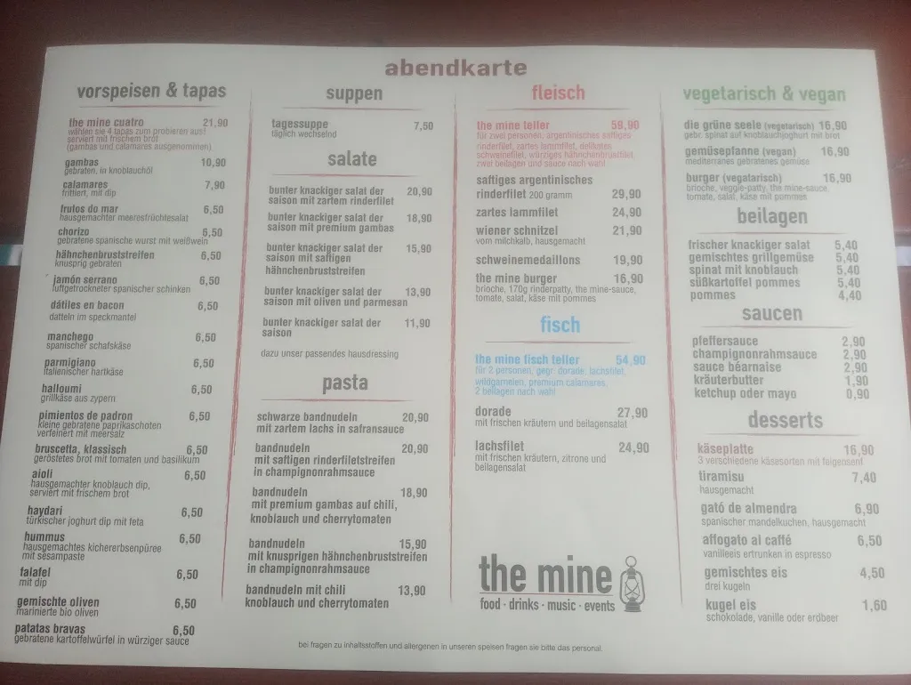 Menu_The Mine_Essen_image_3