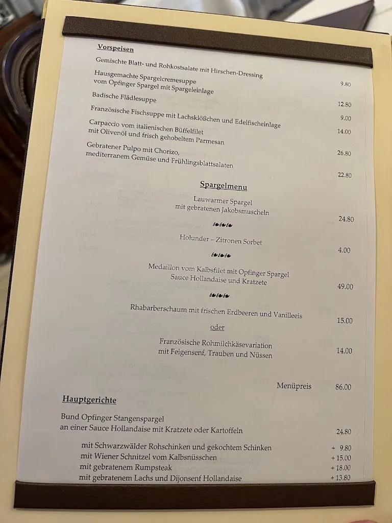 Menu_Restaurant Hirschen in Lehen_Breisgau_immagine_2