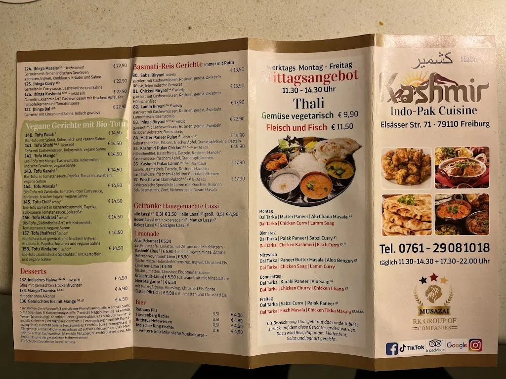 Menu_Kashmir Restaurant - Freiburg im Breisgau_Breisgau_image_2