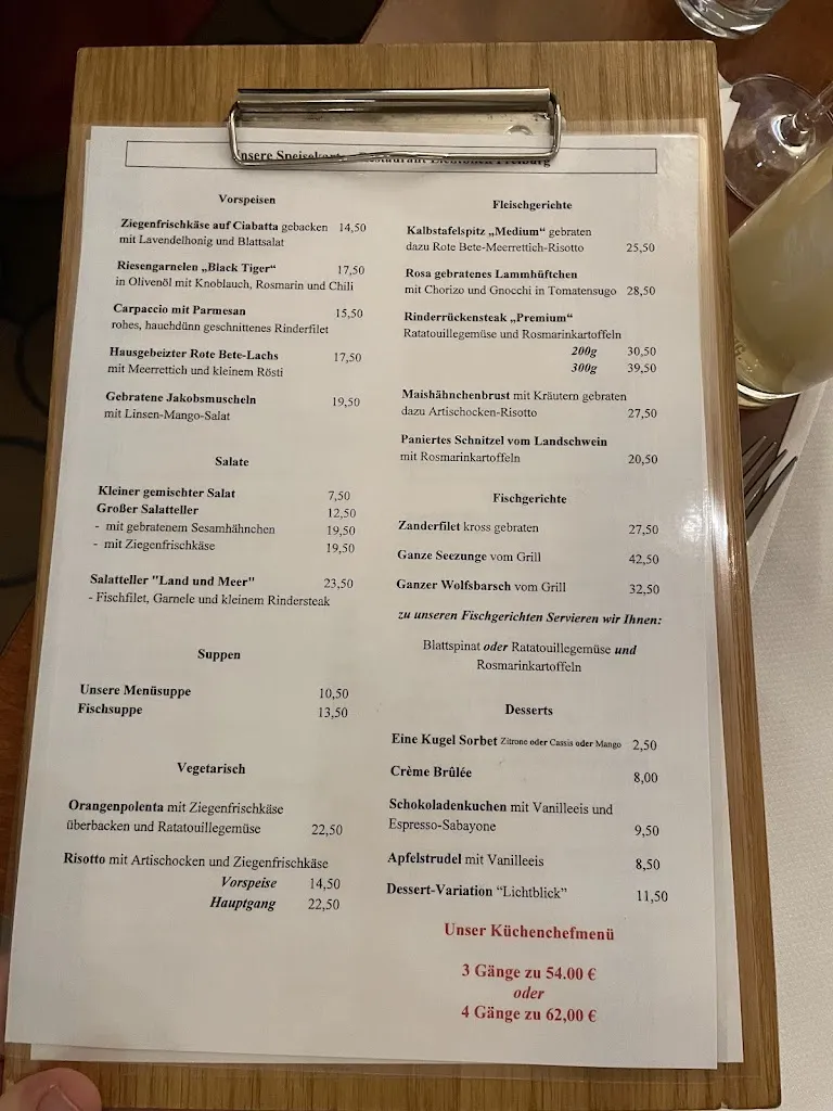Menu_Restaurant Lichtblick Freiburg_Breisgau_immagine_1