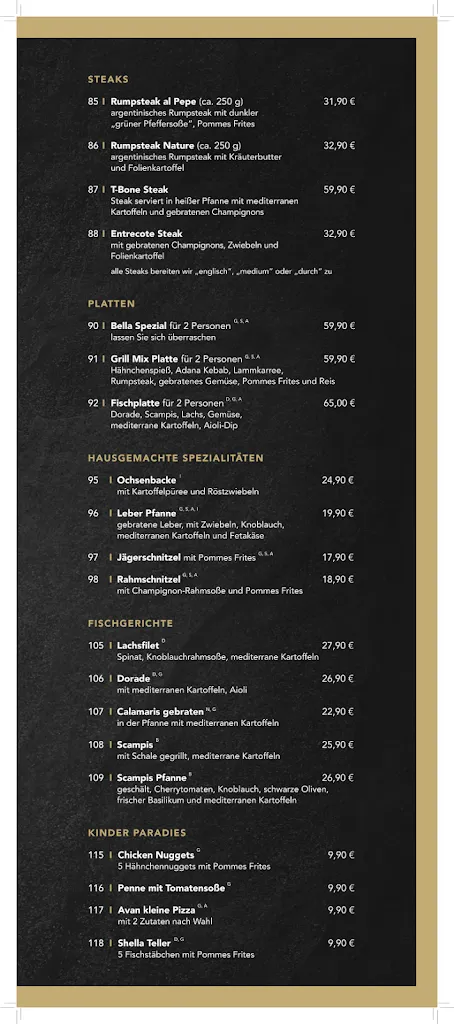 Menu_La Bella Restaurant & Hotel_Garrel_image_1