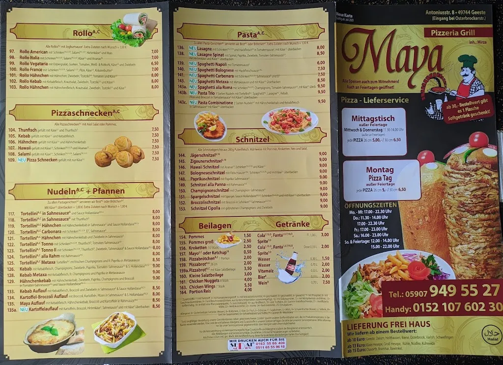 Menu_Pizzeria grillimbiss MAYA_Geeste_image_2