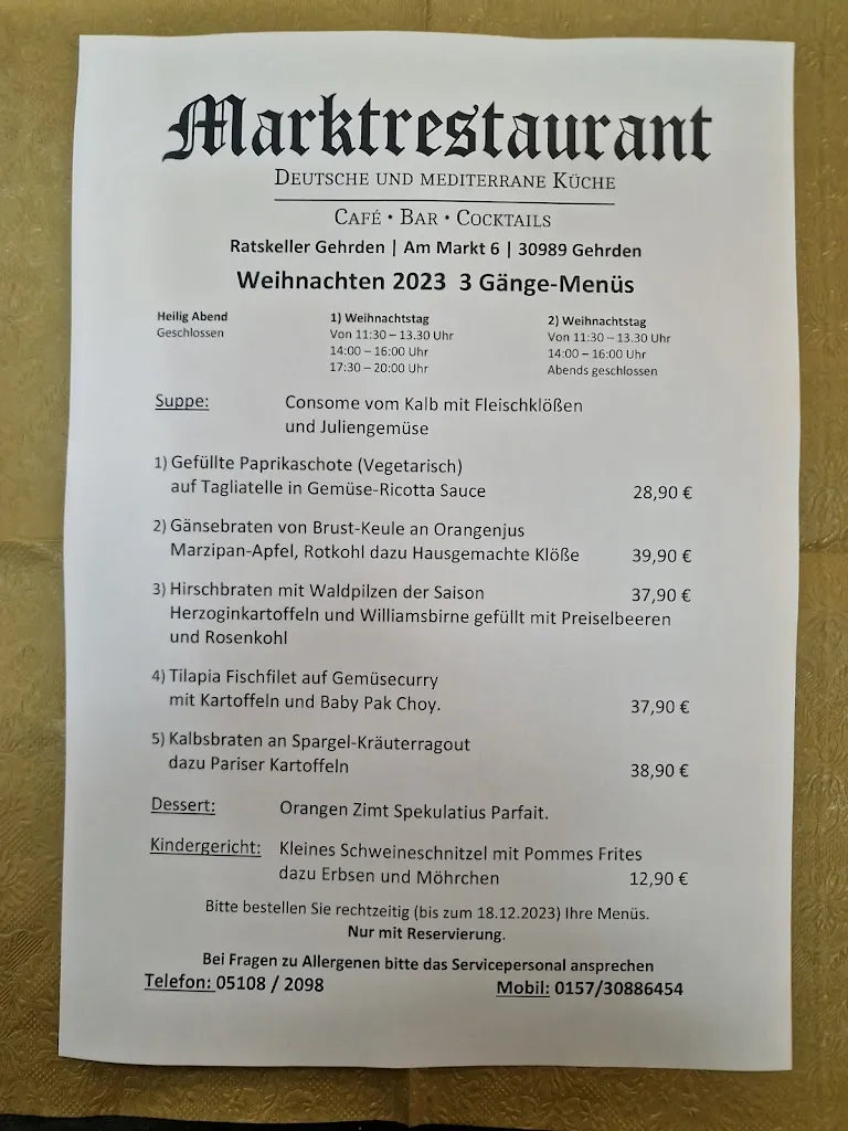 Menu_Marktrestaurant Gehrden/ Linie 10_Gehrden_image_1