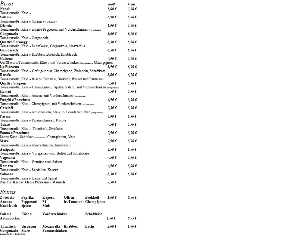 Menü_La Piazzetta_Gehrden_Bild_3